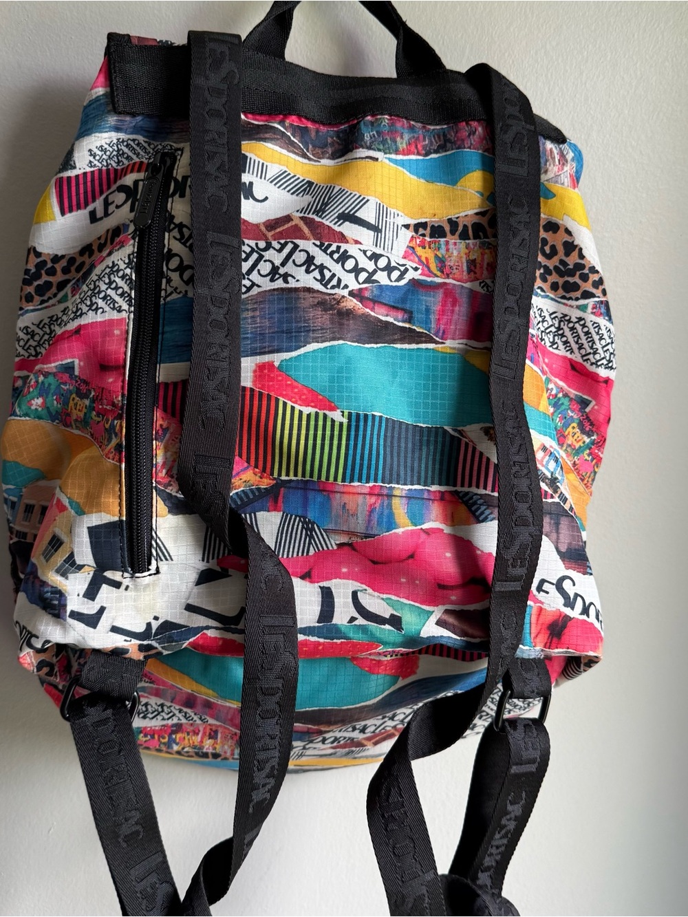 LeSportSac Colorful Backpack Y2K Graffiti Pattern - Picture 2 of 4